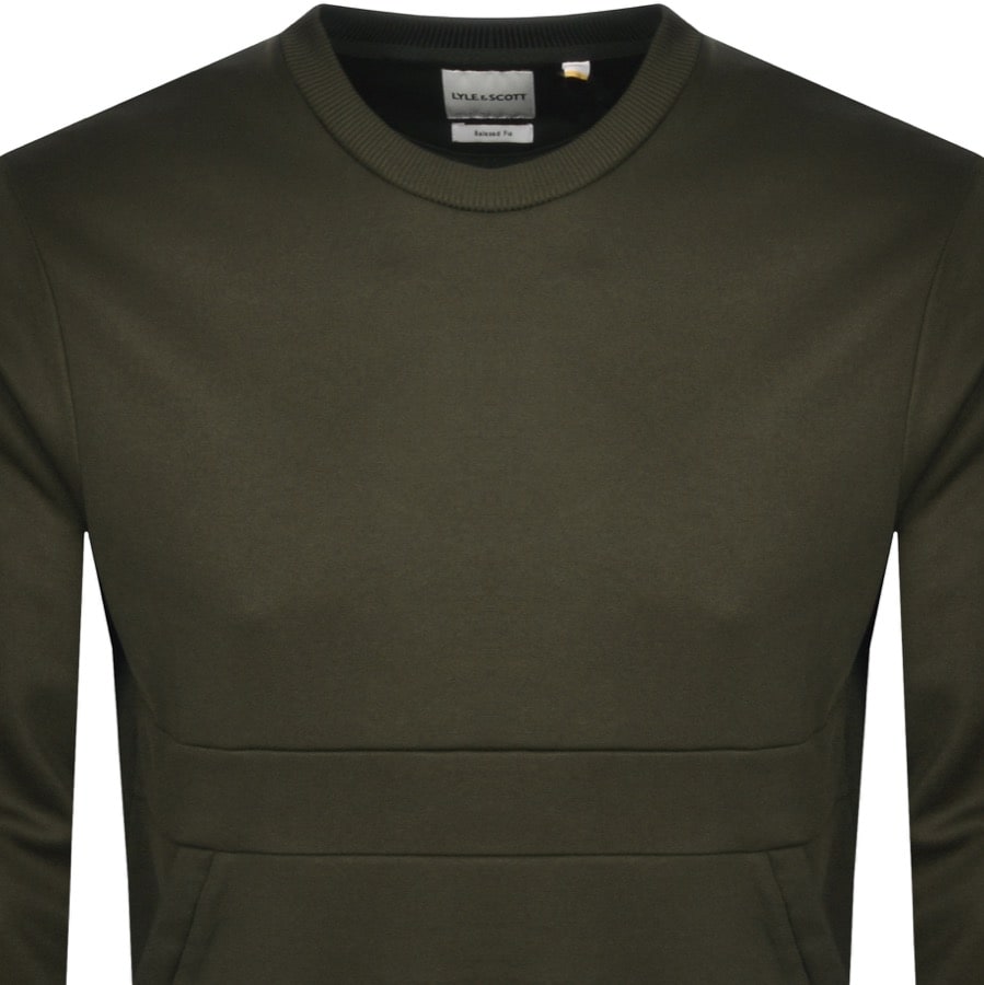 Alternative Image for ProductLyle And Scott Crew Neck Pocket Sweatshirt Green2